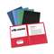 AVERY-DENNISON Two-Pocket Folder, 20-Sheet Capacity, Assorted Colors, 25/Box