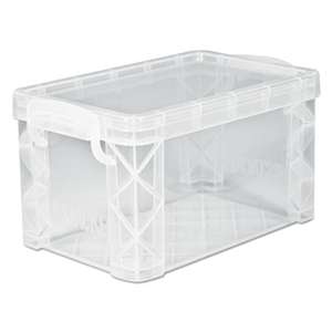 ADVANTUS CORPORATION Super Stacker Storage Boxes, Hold 500 4 x 6 Cards, Plastic, Clear