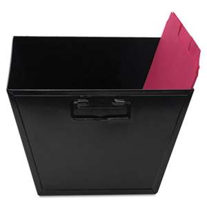 ADVANTUS CORPORATION Steel File and Storage Bin, Letter, 12 1/8 x 11 1/4 x 7 3/8, Black