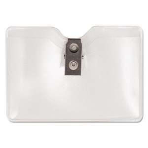 Advantus 75412 Security ID Badge Holder, Horizontal, 3 1/2w x 2 1/2h, Clear, 50/Box