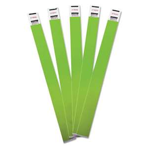 ADVANTUS CORPORATION Crowd Management Wristbands, Sequentially Numbered, 10 x 3/4, Green, 100/Pack