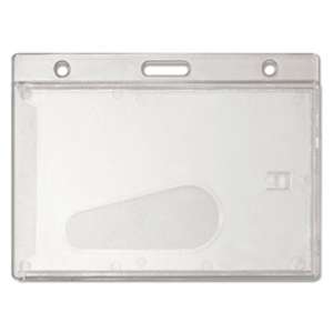 ADVANTUS CORPORATION Frosted Rigid Badge Holder, 3 3/8 x 2 1/8, Clear, Horizontal, 25/BX