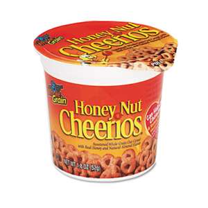 GENERAL MILLS Honey Nut Cheerios Cereal, Single-Serve 1.8oz Cup, 6/Pack