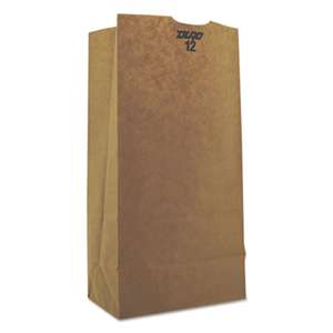 GENERAL SUPPLY #12 Paper Grocery Bag, 50lb Kraft, Heavy-Duty 7 1/16 x 4 1/2 x 13 3/4, 500 bags