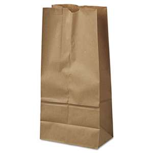 GENERAL SUPPLY #16 Paper Grocery Bag, 40lb Kraft, Standard 7 3/4 x 4 13/16 x 16, 500 bags