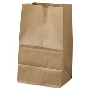 GENERAL SUPPLY #20 Squat Paper Grocery Bag, 40lb Kraft, Std 8 1/4 x 5 15/16 x 13 3/8, 500 bags