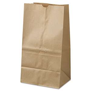 GENERAL SUPPLY #25 Squat Paper Grocery Bag, 40lb Kraft, Standard 8 1/4 x6 1/8 x15 7/8, 500 bags