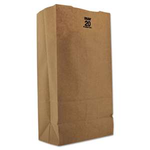 GENERAL SUPPLY #20 Paper Grocery, 57lb Kraft, Extra Heavy-Duty 8 1/4x5 5/16 x16 1/8, 500 bags