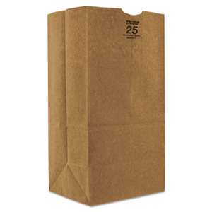 GENERAL SUPPLY #25 Paper Grocery, 57lb Kraft, Extra Heavy-Duty 8 1/4x6 1/8 x15 7/8, 500 bags