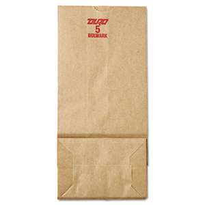 GENERAL SUPPLY #5 Paper Grocery, 50lb Kraft, Extra-Heavy-Duty 5 1/4x3 7/16 x10 15/16, 500 bags