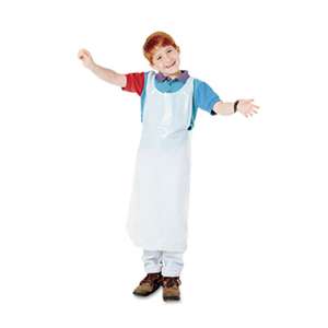 BAUMGARTENS Disposable Apron, Polypropylene, One Size Fits All, White, 100/Pack