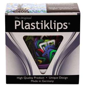 BAUMGARTENS Plastiklips Paper Clips, Large, Assorted Colors, 200/Box