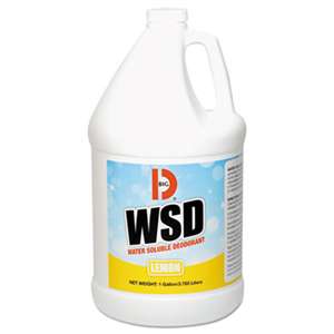 BIG D Water-Soluble Deodorant, Lemon Scent, 1gal Bottles, 4/Carton