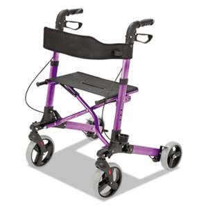 BRIGGS HEALTHCARE Gateway Aluminum Rollator, Purple, 31"-36"H, 300 lb Capacity