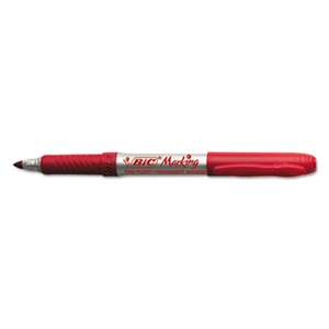 BIC CORP. Marking Fine Tip Permanent Marker, Rambunctious Red, Dozen