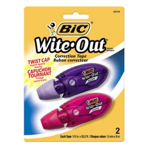 BIC CORP. Wite-Out Mini Twist Correction Tape, Non-Refillable, 1/5" x 314", 2/Pack