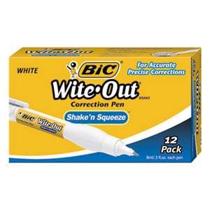 BIC CORP. Wite-Out Shake 'n Squeeze Correction Pen, 8 ml, White