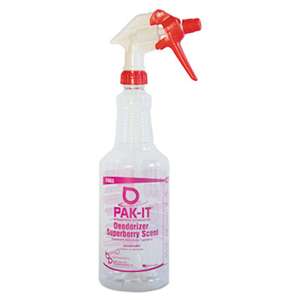 CLEANER SOLUTIONS Color-Coded Trigger-Spray Bottle, 32 oz, Dark Red: Deodorizer - Superberry Scent