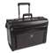 THE BUGATTI GROUP INC Bond Street Collection Catalog Case on Wheels, Leather, 19 x 9 x 15-1/2, Black