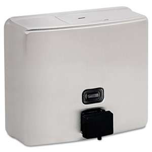 BOBRICK WASHROOM ConturaSeries Surface-Mounted Soap Dispenser, 40oz, Stainless Steel Satin