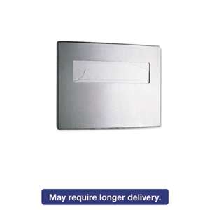 BOBRICK WASHROOM Toilet Seat Cover Dispenser, 15 3/4 x 2 1/4 x 11 1/4, Satin Stainless Steel