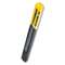 STANLEY BOSTITCH Straight Handle Knife w/Retractable 13 Point Snap-Off Blade, Yellow/Gray