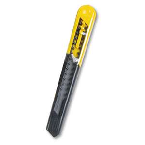 STANLEY BOSTITCH Straight Handle Knife w/Retractable 13 Point Snap-Off Blade, Yellow/Gray