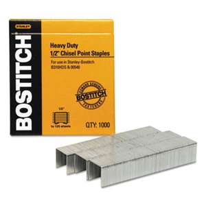 STANLEY BOSTITCH Heavy-Duty Premium Staples, 1/2" Leg Length, 1000/Box