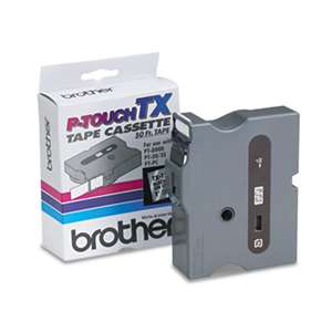 Brother P-Touch TX1511 TX Tape Cartridge for PT-8000, PT-PC, PT-30/35, 1w, Black on Clear