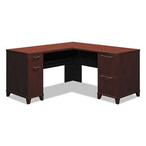 BUSH INDUSTRIES Enterprise Collection 60W x 60D L-Desk, Harvest Cherry (Box 1 of 2)