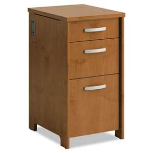 BUSH INDUSTRIES Envoy Series Three-Drawer Pedestal, 16w x 20d x 30 1/4h, Natural Cherry