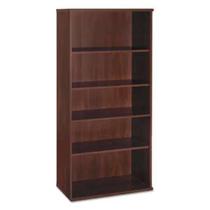 BUSH INDUSTRIES Series C Collection 36W 5 Shelf Bookcase, Hansen Cherry