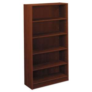 BASYX BL Laminate Series Five Shelf Bookcase, 32w x 13 13/16d x 65 3/8h, Medium Cherry