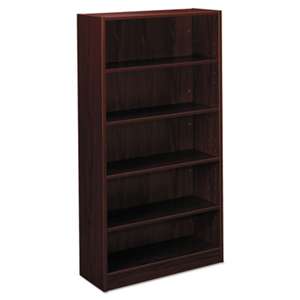 BASYX BL Laminate Series Five Shelf Bookcase, 32w x 13 13/16d x 65 3/8h, Mahogany