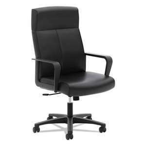 BASYX VL604 Series High-Back Executive Chair, Black SofThread Leather