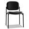 BASYX VL606 Series Stacking Armless Guest Chair, Black Leather