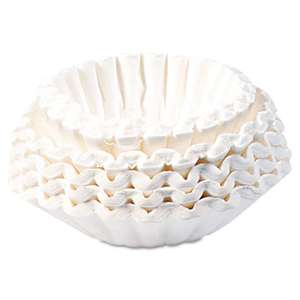 BUNN-O-MATIC Flat Bottom Coffee Filters, 12-Cup Size, 250/Pack