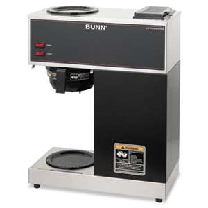 BUNN-O-MATIC VPR Two Burner Pourover Coffee Brewer, Stainless Steel, Black