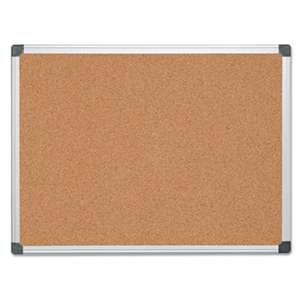 BI-SILQUE VISUAL COMMUNICATION PRODUCTS INC Value Cork Bulletin Board with Aluminum Frame, 36 x 48, Natural
