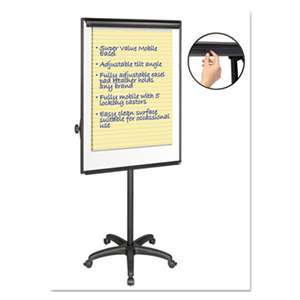 BI-SILQUE VISUAL COMMUNICATION PRODUCTS INC Silver Easy Clean Dry Erase Mobile Presentation Easel, 44" to 75-1/4" High