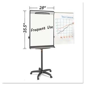 BI-SILQUE VISUAL COMMUNICATION PRODUCTS INC Tripod Extension Bar Magnetic Dry-Erase Easel, 69" to 78" High, Black/Silver