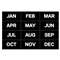 BI-SILQUE VISUAL COMMUNICATION PRODUCTS INC Calendar Magnetic Tape, Months Of The Year, Black/White, 2" x 1"