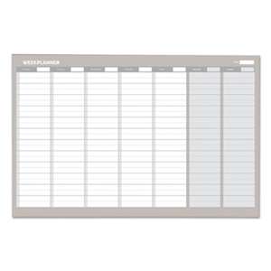 BI-SILQUE VISUAL COMMUNICATION PRODUCTS INC Weekly Planner, 36x24, Aluminum Frame