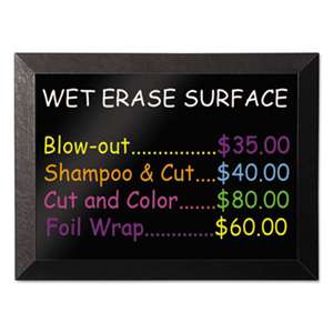 BI-SILQUE VISUAL COMMUNICATION PRODUCTS INC Kamashi Wet-Erase Board, 36 x 24, Black Frame