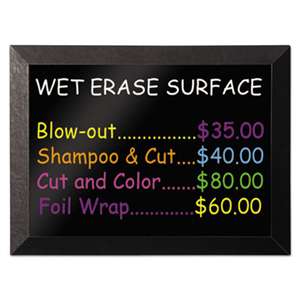 BI-SILQUE VISUAL COMMUNICATION PRODUCTS INC Kamashi Wet-Erase Board, 48 x 36, Black Frame