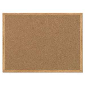 BI-SILQUE VISUAL COMMUNICATION PRODUCTS INC Value Cork Bulletin Board with Oak Frame, 36 x 48, Natural