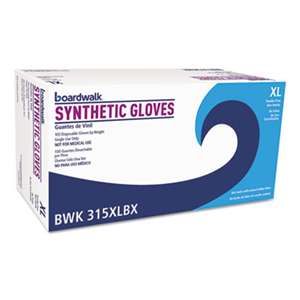 BOARDWALK Powder-Free Synthetic Vinyl Gloves, X-Large, Cream, 4 mil, 1000/Carton
