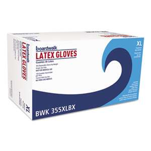 BOARDWALK General Purpose Powdered Latex Gloves, X-Large, Natural, 4 2/5 mil, 1000/Carton