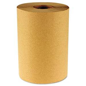 BOARDWALK Hardwound Paper Towels, Nonperforated 1-Ply Natural, 800ft, 6 Rolls/Carton
