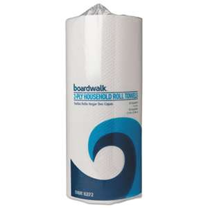 BOARDWALK Paper Towel Rolls, Perforated, 2-Ply, White, 85 Sheets/Roll, 30 Rolls/Carton
